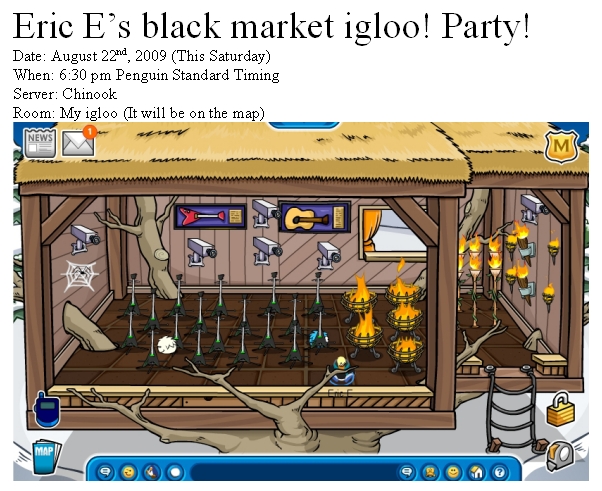black market party invite